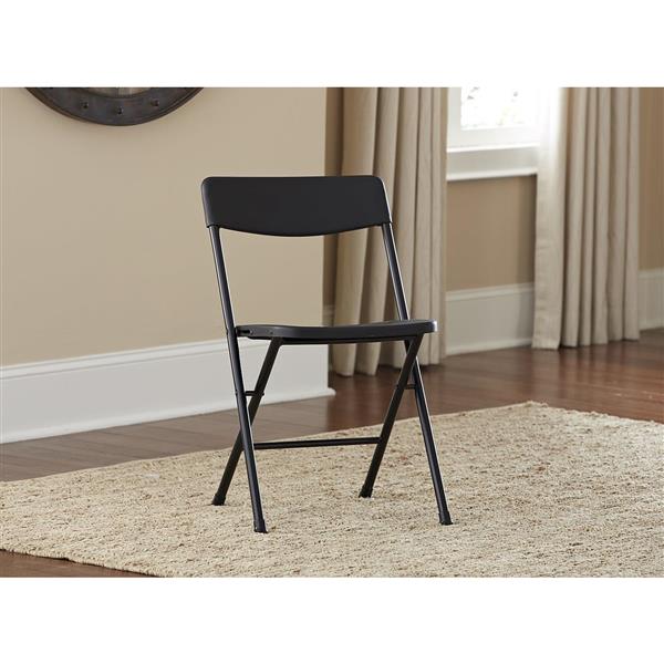 Cosco Folding Chair - Resin - Black - Set of 4