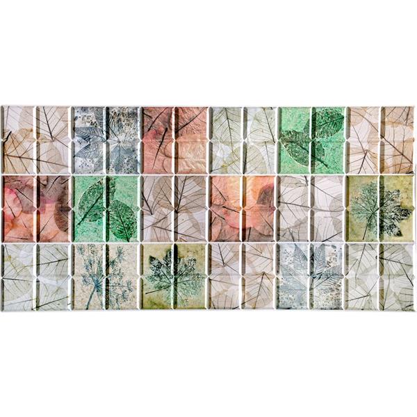 Dundee Deco PVC 3D Wall Panel - Abstract Floral Pattern in Squares