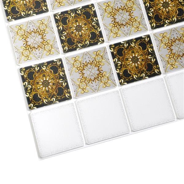 Dundee Deco PVC 3D Wall Panel - Gold Abstract Fractal Patterns