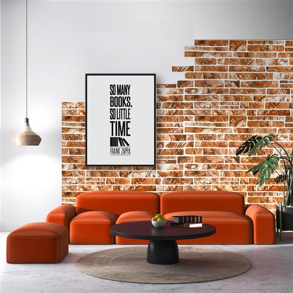 Dundee Deco PVC 3D Wall Panel - Light Brown Faux Slate - 3.4-ft x 1.6-ft