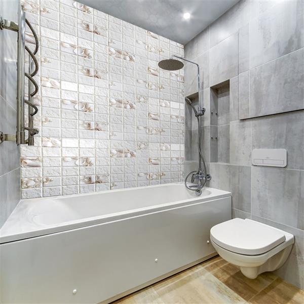 Dundee Deco PVC Wall Panel - White Stone Shells - 3.2-ft x 1.6-ft