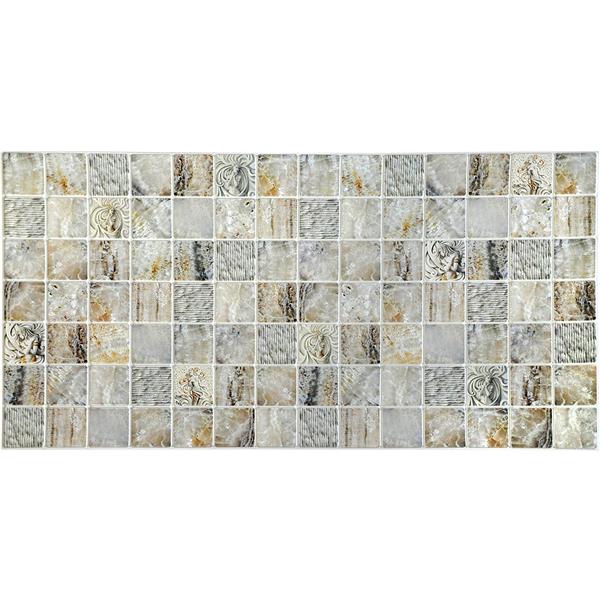 Dundee Deco 3D Wall Panel Beige and Grey Venetian Marble