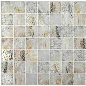 Dundee Deco 3D Wall Panel Beige and Grey Venetian Marble