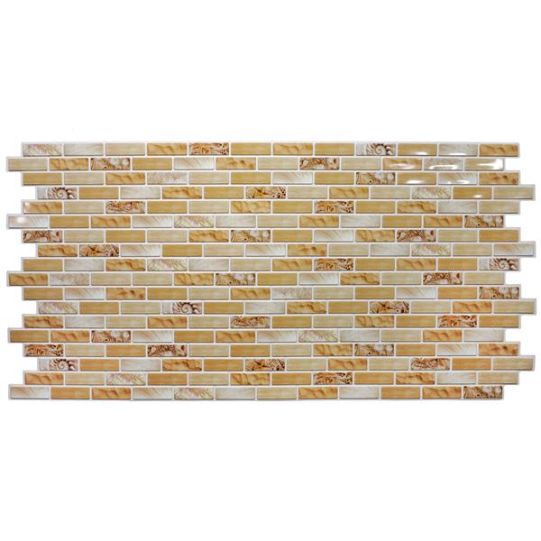 Dundee Deco PVC 3D Wall Panel - Yellow Bricks Seashells