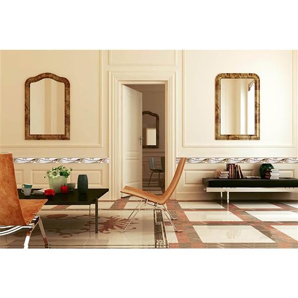 Dundee Deco Wallpaper Border - Abstract Brown Scrolls