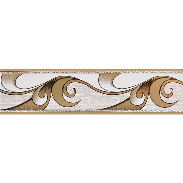 Dundee Deco Wallpaper Border - Abstract Brown Scrolls