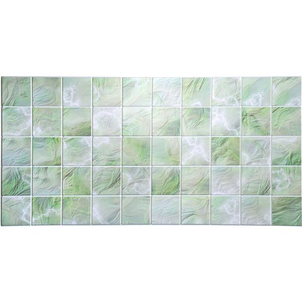 Dundee Deco PVC 3D Wall Panel - All Shades of Green Pearl Squares