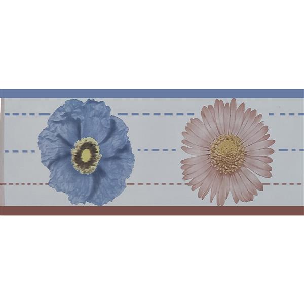 Dundee Deco Falkirk Dandy II Blue Vines Flowers Scrolls Damask Peel And - View #7