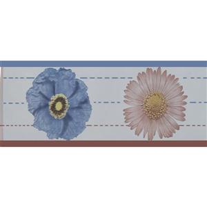 Dundee Deco Wallpaper Border - Beige Brown Mauve Flowers Floral