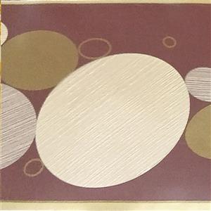 Dundee Deco Wallpaper Border - Abstract Beige Brown Circles Russet