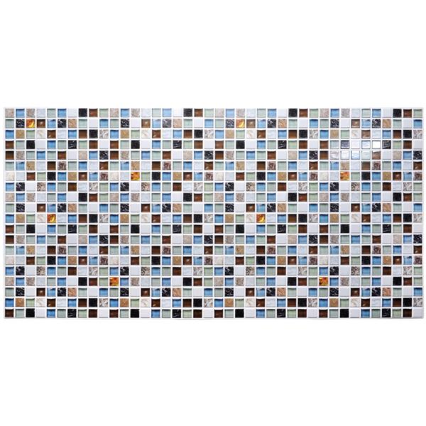 Dundee Deco 3D Wall Panel - Beige/Green/Brown Amber Glass Mosaic