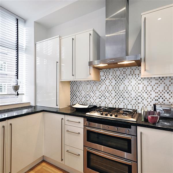 Dundee Deco PVC 3D Wall Panel - Off White and Brown mosaic