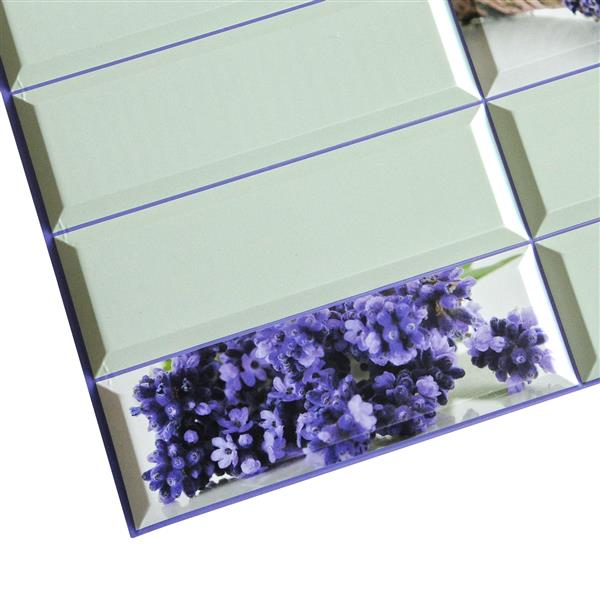 Dundee Deco PVC Wall Panel - Violet Lavender Flowers - 3.1-ft x 1.6-ft