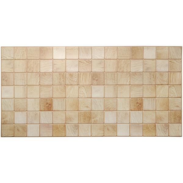 Dundee Deco PVC 3D Wall Panel - Off White Faux Timber - 3.1-ft x 1.6-ft