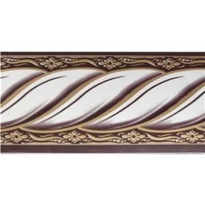 Dundee Deco Wallpaper Border - Faux Victorian White Gold Mauve Rope