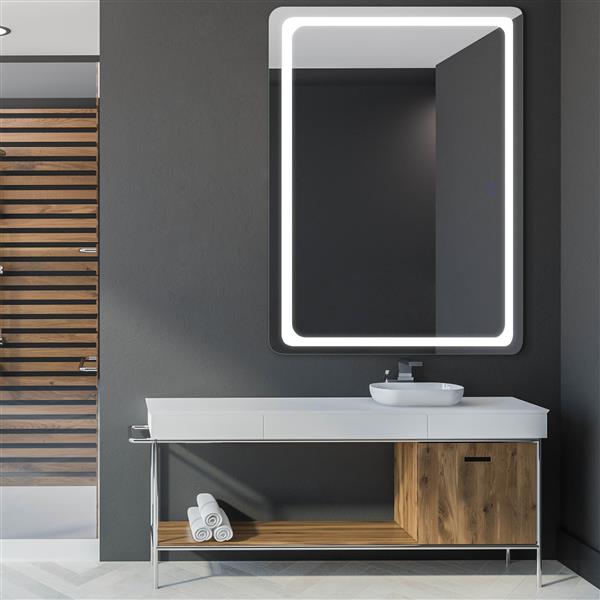 Dyconn Faucet Swan Rectangular Led, 36 X 48 Bathroom Mirror