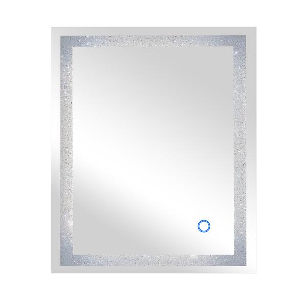 Miroir rectangulaire avec éclairage à DEL Edison, 30 po x 36 po