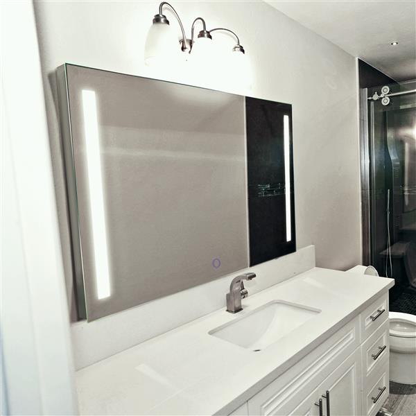 Dyconn Faucet Catella Rectangular Led, 48 Inch Bathroom Mirror