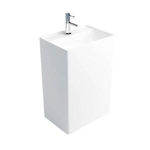 Dyconn Faucet Stone Resin Pedestal Sink - White
