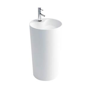 Dyconn Faucet Stone Resin Pedestal Sink - White