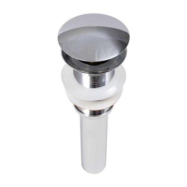 Dyconn Faucet Push Pop-Up Drain without Overflow - Polished Chrome