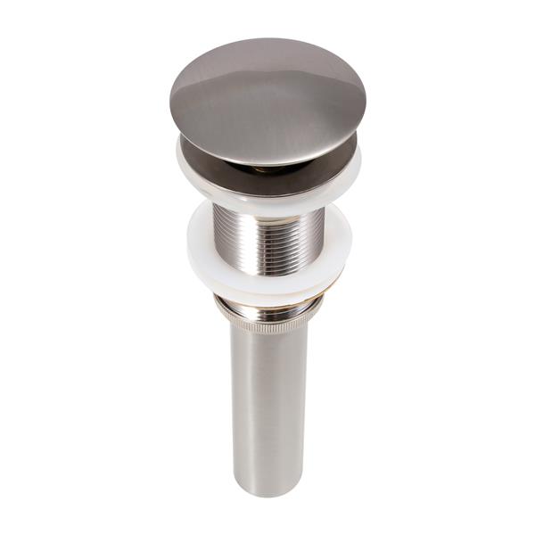 Dyconn Faucet Push Pop Up Drain Without Overflow Brushed Nickel Pud2 Bn Rona - Spring Loaded Bathroom Sink Stopper