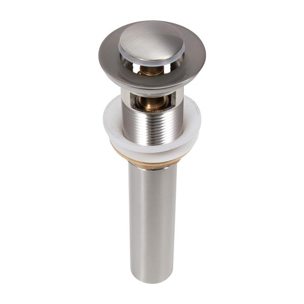 Dyconn Faucet Push PopUp Drain with Overflow Brushed Nickel PUDOFBN
