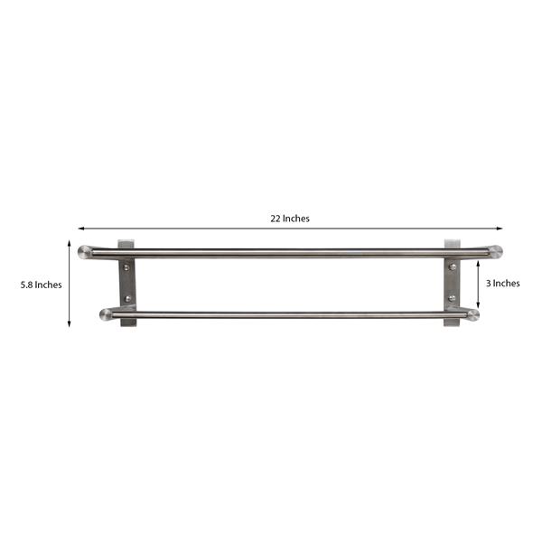 BOANN Towel Shelf Rack - Brushed Nickel BNBATSR