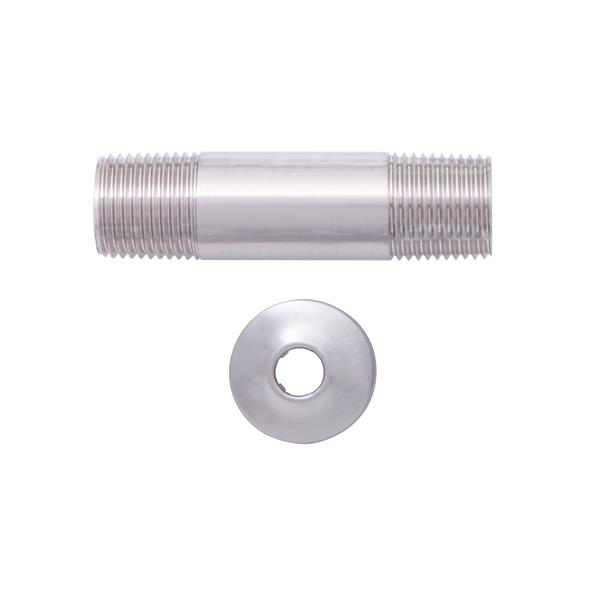 Bras de douche de plafond, 3 po, nickel brossé