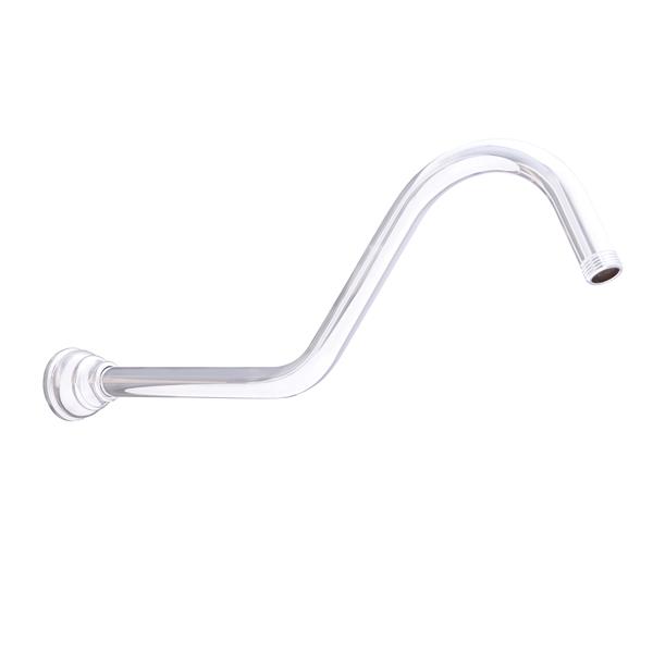 Bras de douche en S, 16 po, chrome