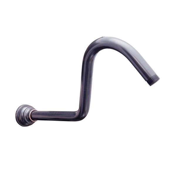 Dyconn Faucet S Shaped Shower Arm with Flange, 16-in, Orb