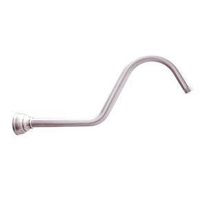 Dyconn Faucet S Shaped Shower Arm with Flange, 16", Brushed Nickel