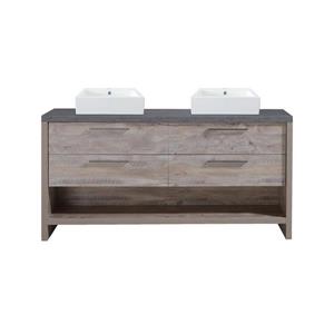 Luxo Marbre Countryside Vanity - 4 Drawers - 60-in - Veneer Wood - Natural.