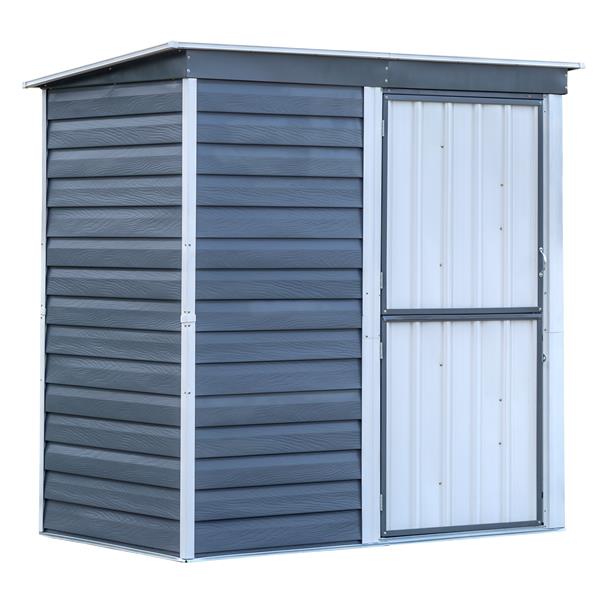 Arrow Shed-in-a-Box® Steel Storage Unit - 6-ft x 4-ft - Grey