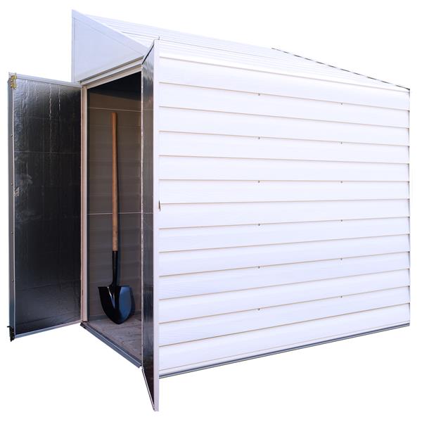 Arrow Yardsaver® Steel Storage Shed - 4' x 7' - Off-White 