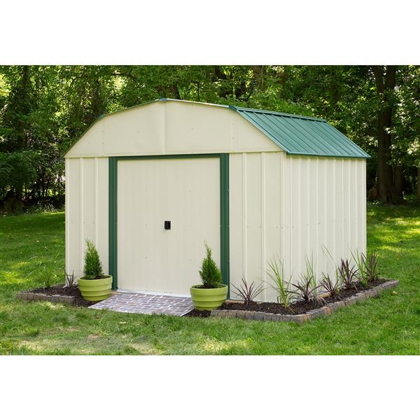 arrow sheridan® vinyl steel storage shed - 10' x 8' - off