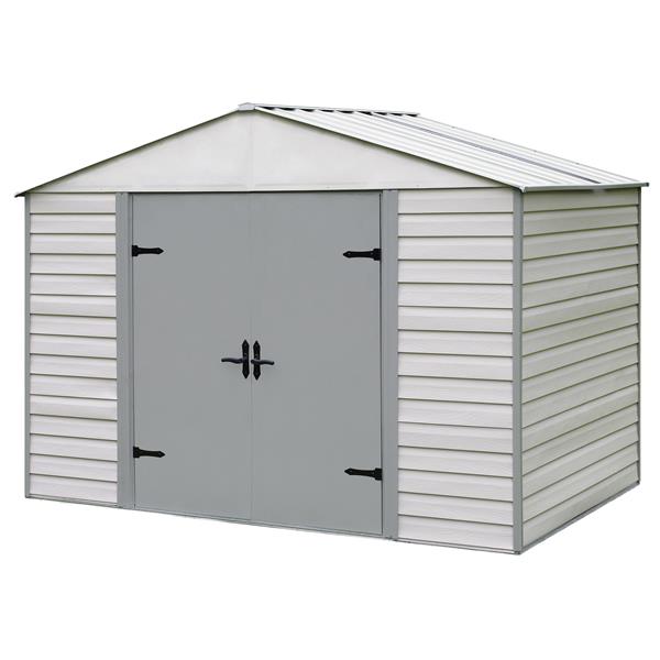 Arrow Viking® Steel Storage Shed - 10' x 7' - Off-White 