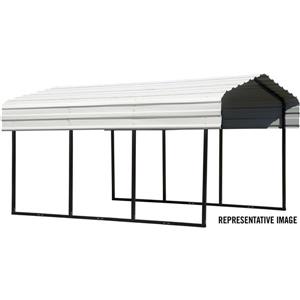 Arrow Steel Carport - 10-ft x 24-ft x 7-ft - Black/Eggshell