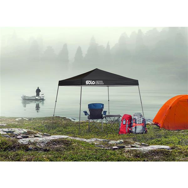 Quik Shade Solo Steel® Slant Leg Canopy - 9-ft x 9-ft - Black