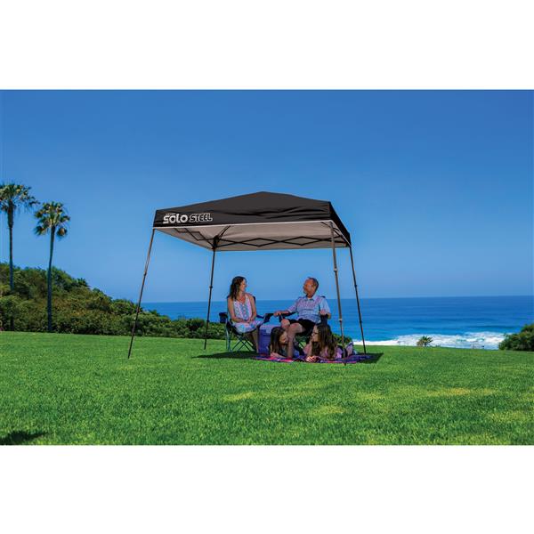 Quik Shade Solo Steel® Slant Leg Canopy - 9-ft x 9-ft - Black