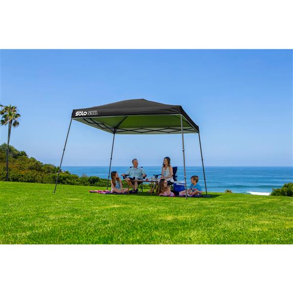 Quik Shade Solo Steel® Slant Leg Canopy - 11-ft x 11-ft - Black