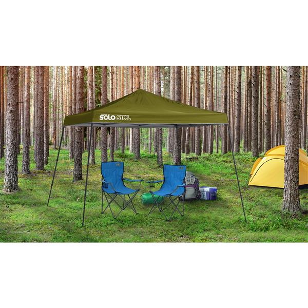 Quik Shade Solo Steel® Slant Leg Canopy - 11-ft x 11-ft - Olive