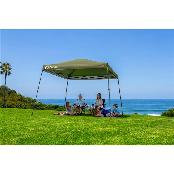 Quik Shade Solo Steel® Slant Leg Canopy - 11-ft x 11-ft - Olive