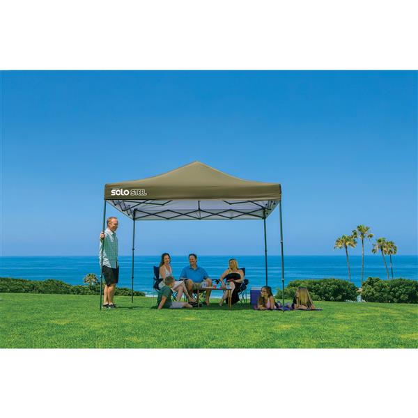 Quik Shade 10-ft x 10-ft Olive Solo Steel Straight Leg Canopy