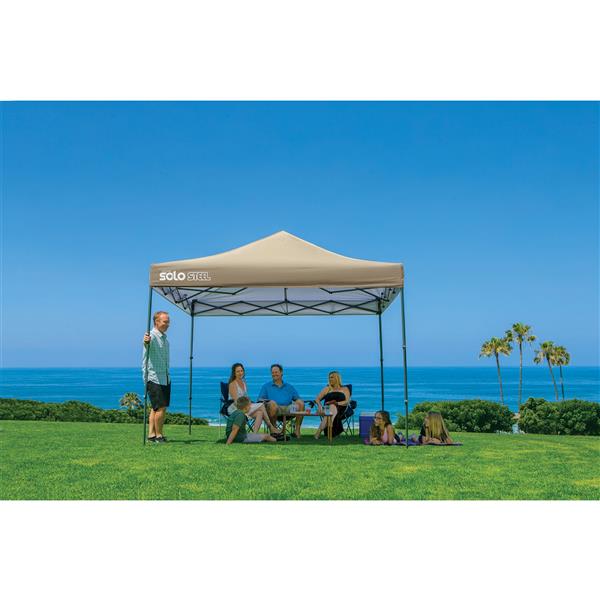 Quik Shade Solo Steel® Straight Leg Canopy - 10-ft x 10-ft  - Khaki