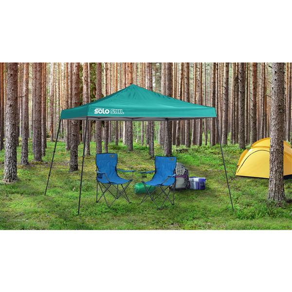 Quik Shade Solo Steel® Slant Leg Canopy - 11-ft x 11-ft - Turquoise