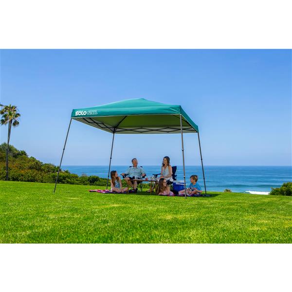 Quik Shade Solo Steel® Slant Leg Canopy - 11-ft x 11-ft - Turquoise