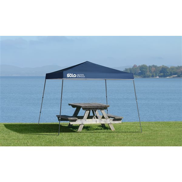 Quik Shade 11-ft x 11-ft Midnight Blue Solo Steel Slant Leg Canopy