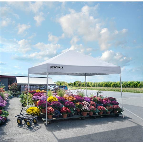 Quik Shade Marketplace 10-ft x 10-ft White Adjustable Pop-Up Canopy