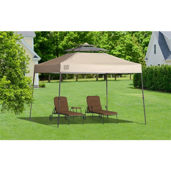 Quick Shade 10 ft x 10 ft Taupe Summit Straight Leg Canopy